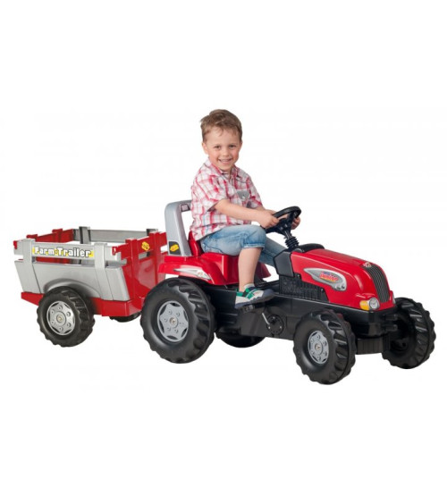 Traktors ar pedāļiem ar piekabi rollyFarmtrac Junior RT (3-8 gadiem) Vācija 800261 